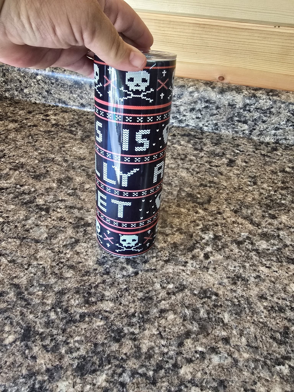 Black Skull Pattern Party Cracker Popper - Holiday Skull Design